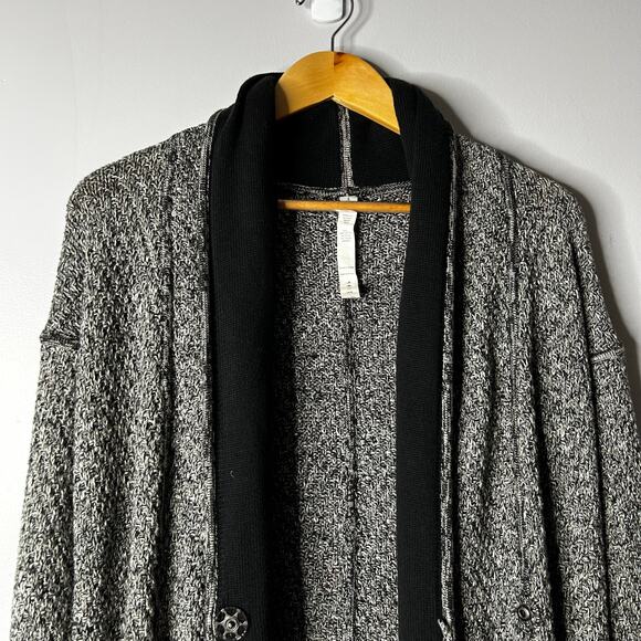 Lululemon Post Practice Long Cardigan Shawl Collar Sweater Women's 2 Academia - Picture 3 of 11